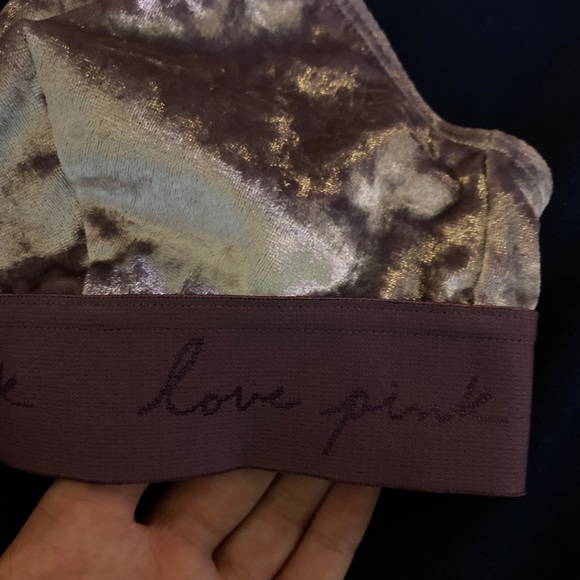 NWT Victoria's Secret PINK velvet pink bralette - Picture 6 of 6